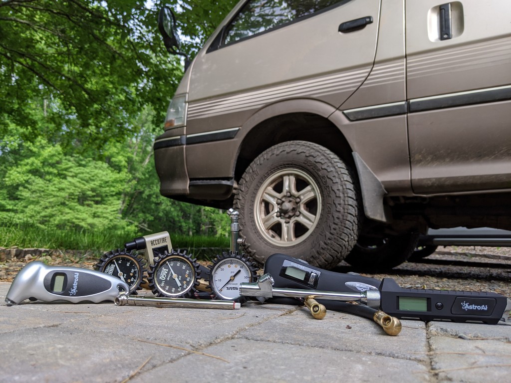 tire gauge - the contenders line up for the competition.