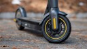 electric scooter - ample pneumatic tires and a mechanical drum brake make the ride and...