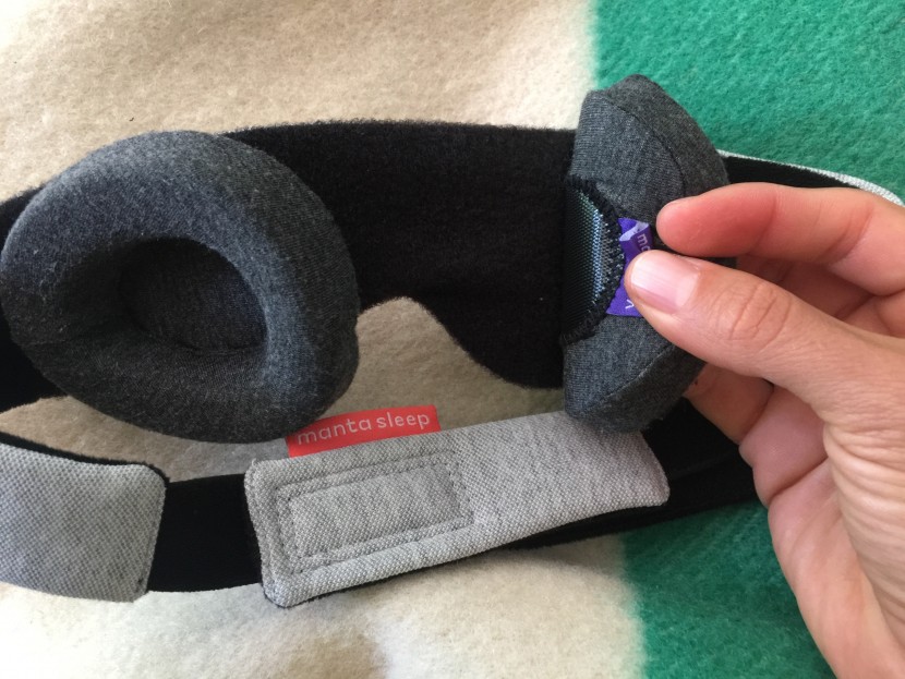 sleep mask - we love how easily removable the manta eyecups are for making...