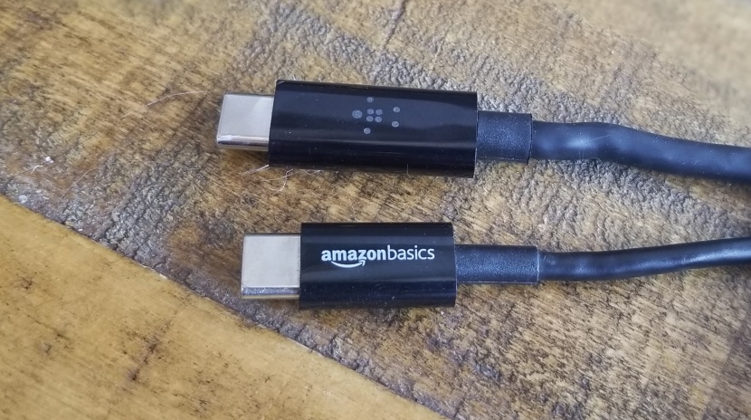 usb-c cable - while the belkin (top) doesn&#039;t have a braided jacket, it is a much...