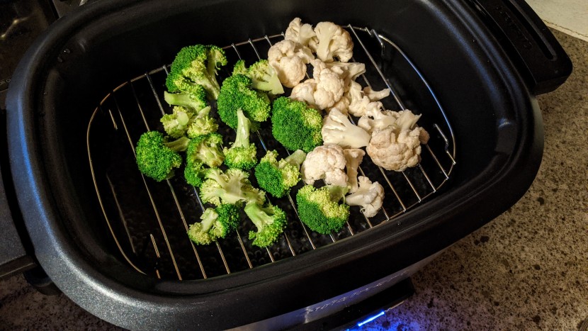 the cook central multi-cooker includes a steaming rack, giving you...