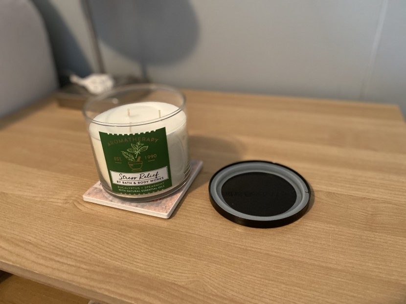 candle - this aromatherapy model has a triple wick and a powerful fragrance.