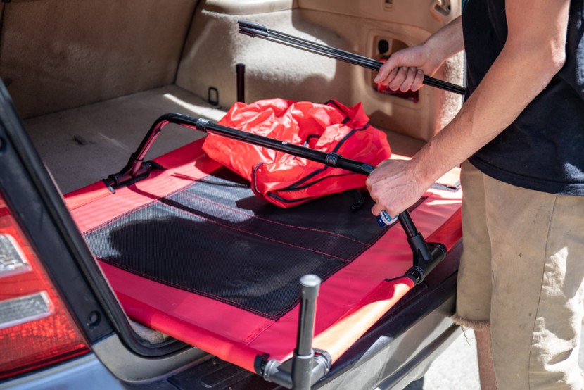 elevated dog bed - things like taking the bed apart and transporting it were considered...