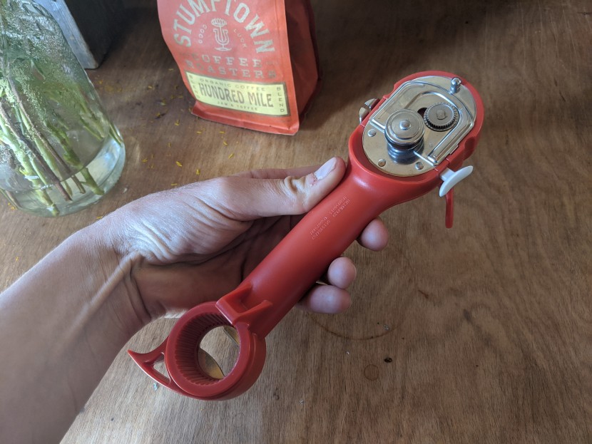 can opener - the kuhn rikon has five additional features. two bottle openers, a...