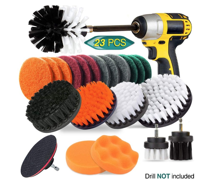 Brush Attachment Set, Scrub Brush Power Scrubber Drill Brush Kit(11