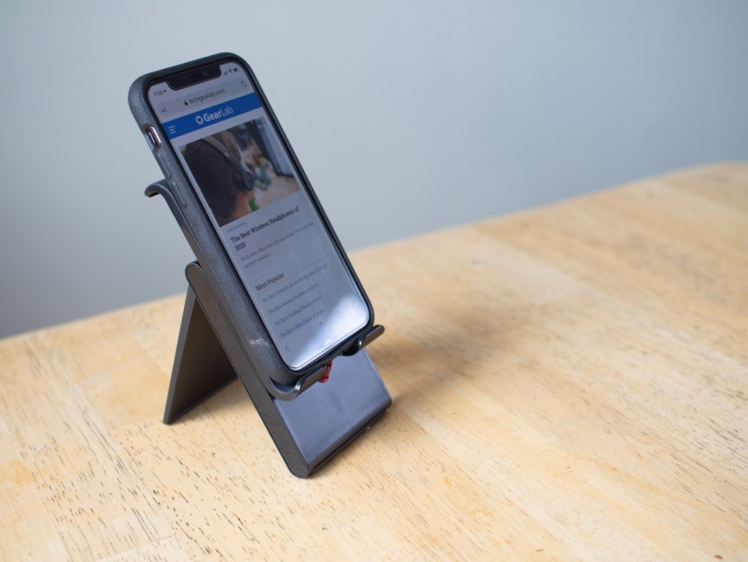 cell phone stand - the lamicall portable is light and compact, with adjustable display...