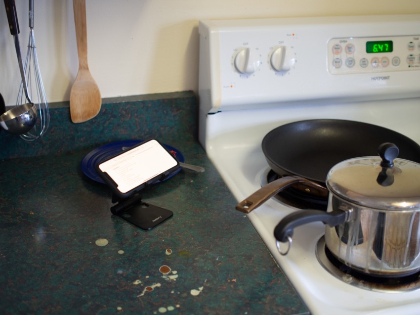 viewing recipes and other instructions on your phone is easier with...