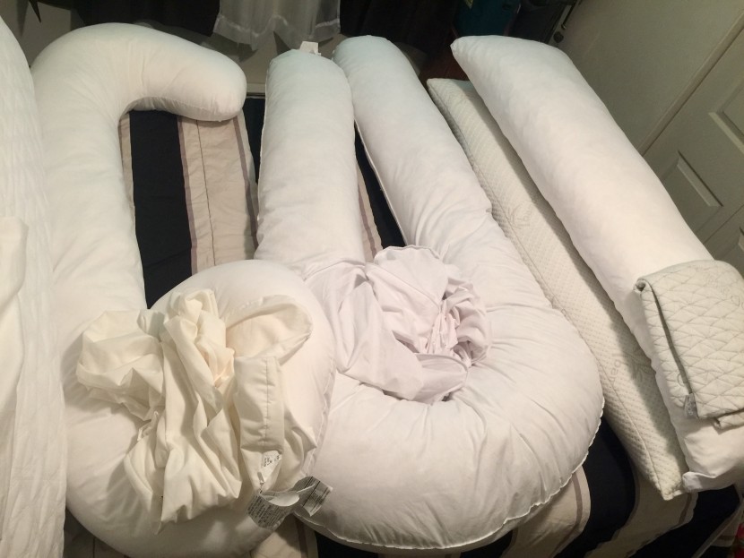 four of the pillows have removable covers (only 3 shown in photo)...