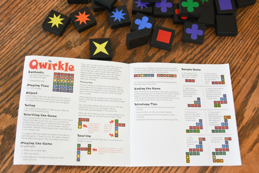 the rules to qwirkle are pretty easy to learn and follow, plus it's...