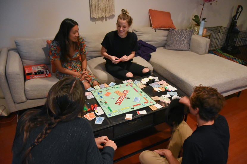 board game - in monopoly, the fun lasts for a while, but can drop off quickly...