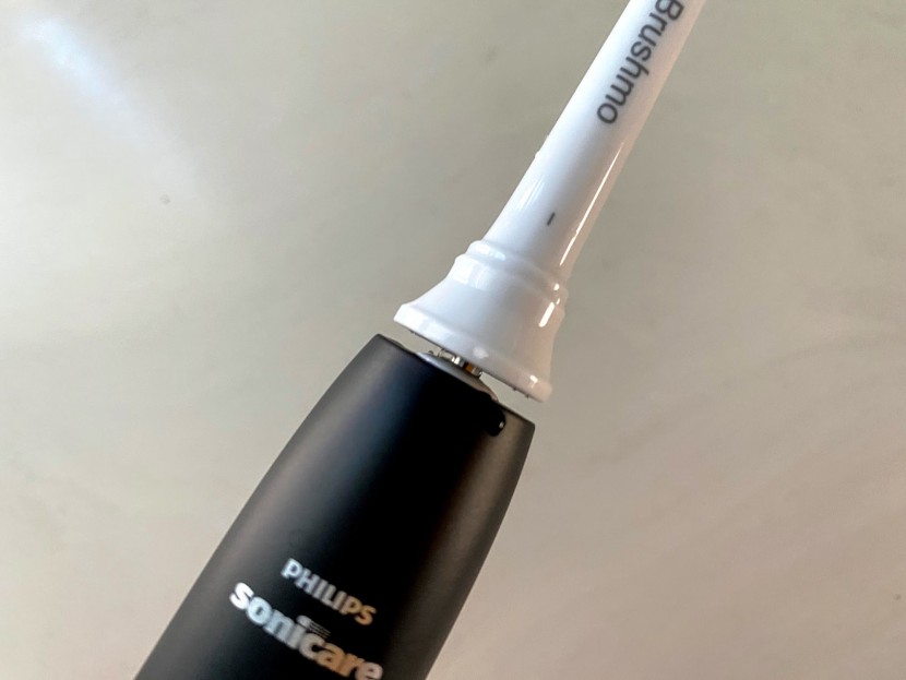 though brand name toothbrush heads for this model also leave a small...