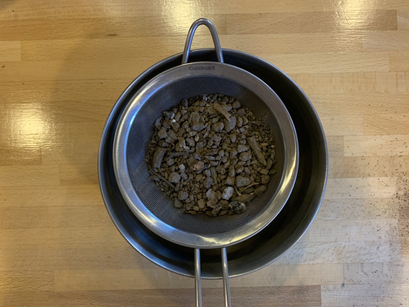 salad spinner - dirt was carefully sifted to ensure uniform granules of soil were...