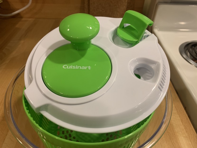 salad spinner - this cuisinart model featured a hole for adding more water during...