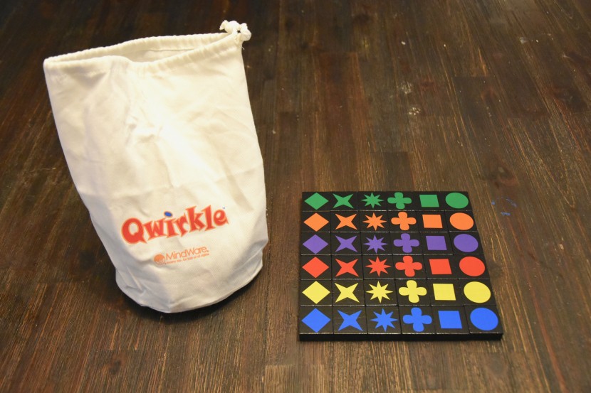 board game - qwirkle comes with 3 of each of the tiles shown here. players must...