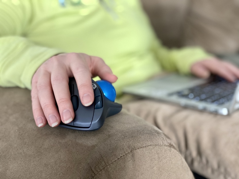 trackball mice can be used on all sorts of odd surfaces, including a...