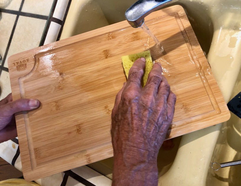 cutting board - contrary to popular belief, wood and bamboo boards are more sanitary...