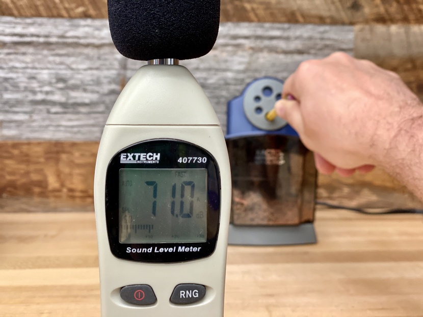 pencil sharpener - measuring sound levels may seem a bit nit-picky, but we think...