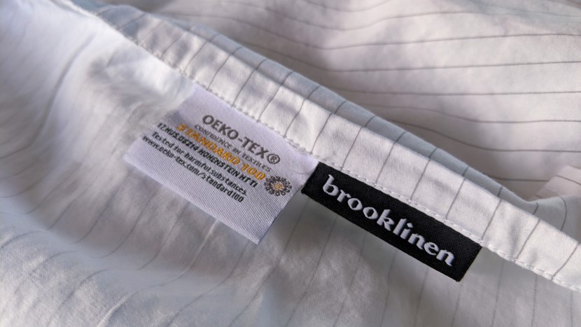 egyptian cotton sheets - the proof is in the tags that the brooklinen set is oeko-tex...