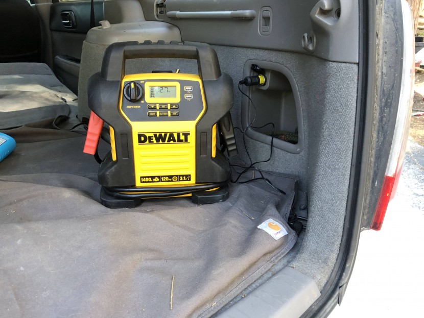 jump starter - the dewalt dxaej14 is our favorite choice for a sealed-acid battery...