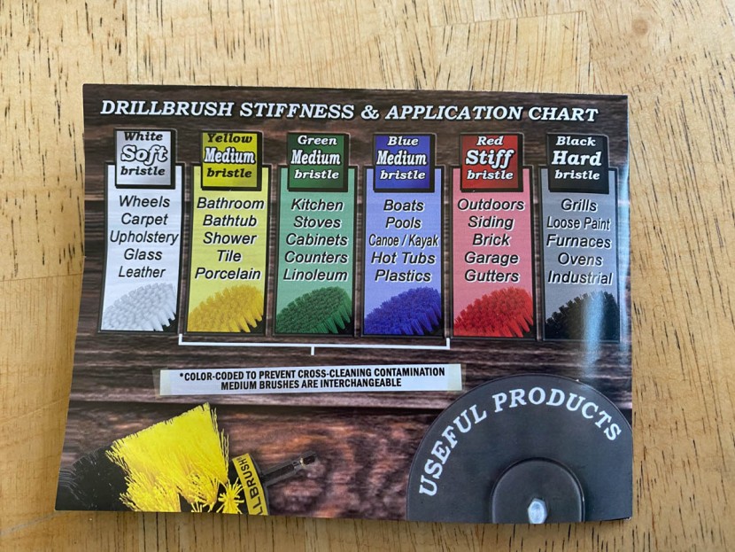 drill brush - drill brush brand products come with this explanatory card. all the...