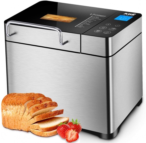  Elite Gourmet EBM8103B Programmable Bread Maker Machine 3 Loaf  Sizes, 19 Menu Functions Gluten Free White Wheat Rye French and more, 2  Lbs, Black: Home & Kitchen