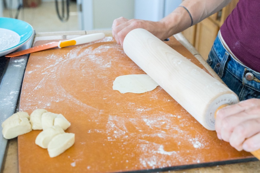 rolling pin - this model is great for flattening a dumpling wrapper, but pie dough...