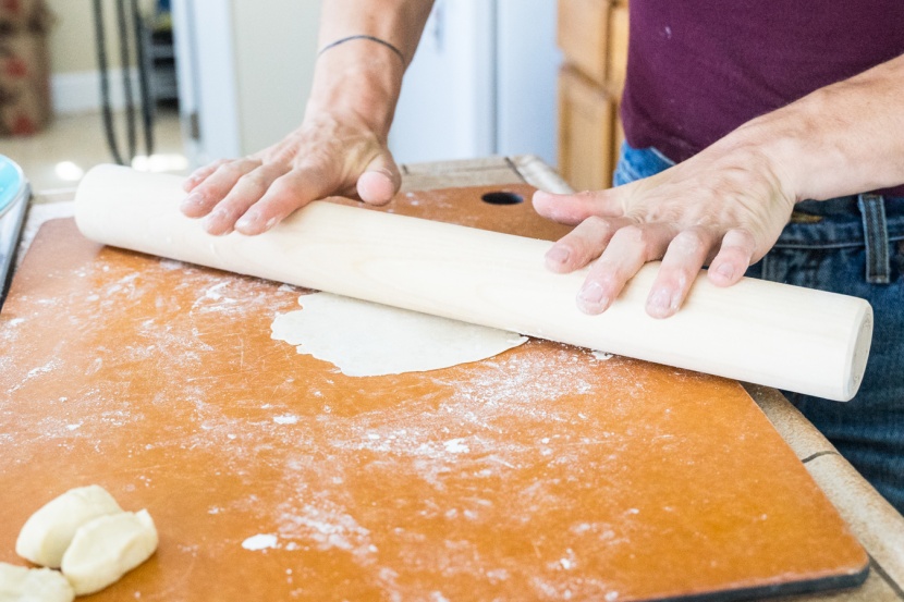 rolling pin - one of our least sticky rolling pins, the j.k. adams dowel rolling...