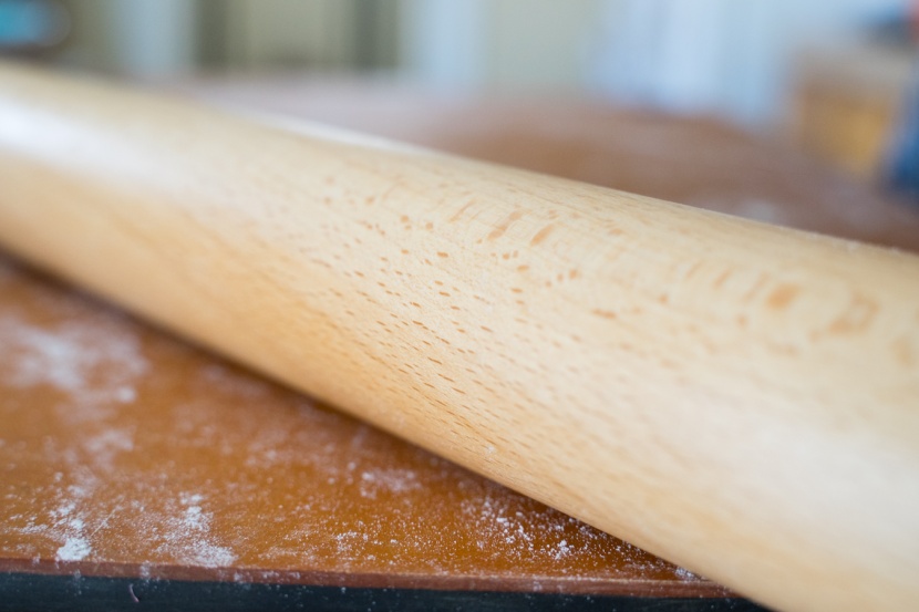 rolling pin - an up-close look at the bamber wood rolling pin&#039;s slick surface...