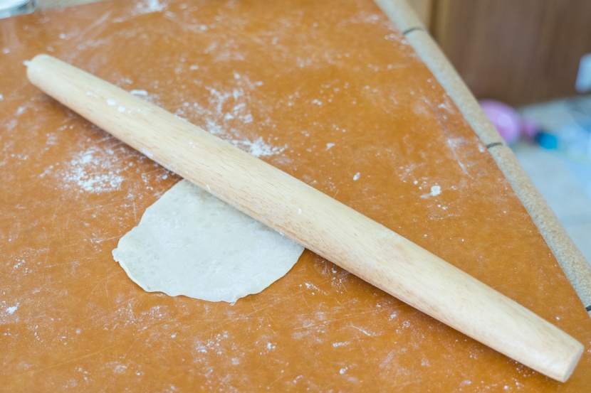 rolling pin - the wooden roll french rolling pin is about as simple and effective...