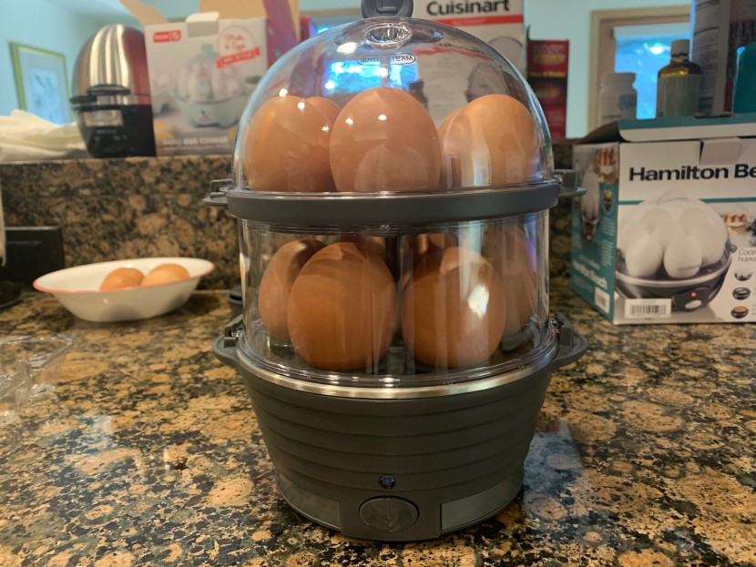 egg cooker - a little clunkier than the dash deluxe, the chefman is still capable...