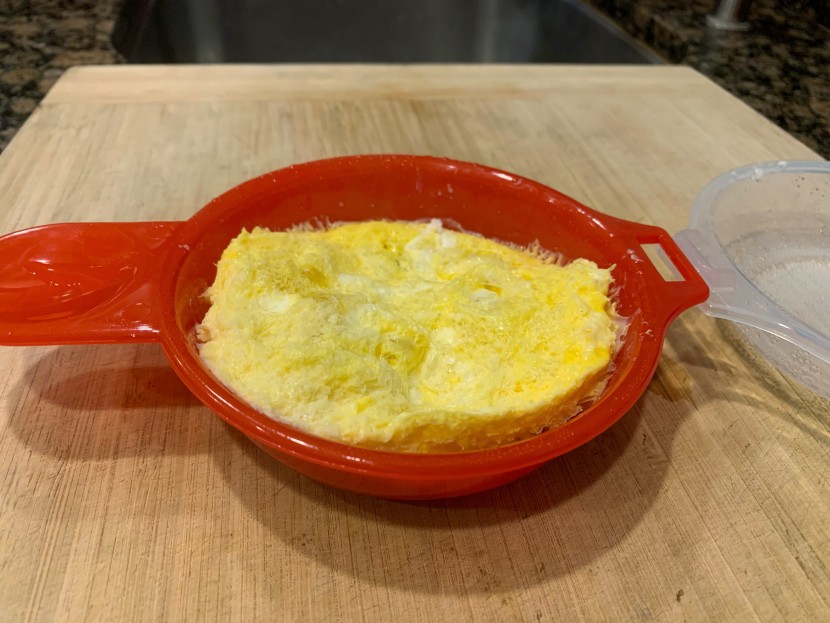 the easy eggwich fresh out of the microwave