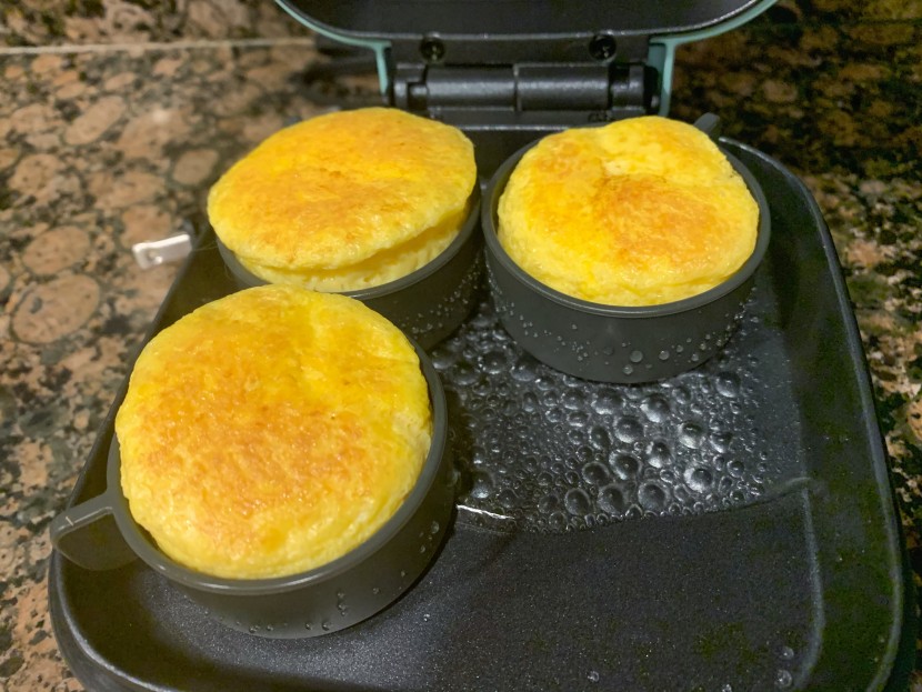 egg cooker - egg bites ready to come out of the dash sous vide model.