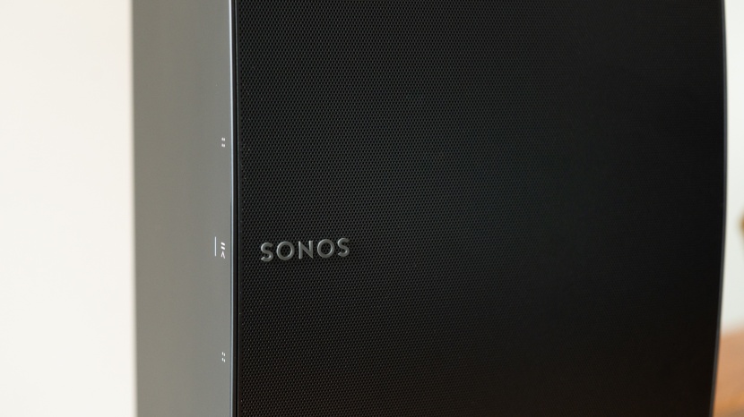sonos five - the sleek, touch-sensitive controls.