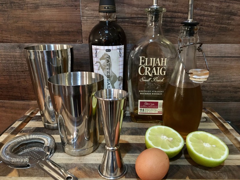 barware set - making drinks with egg whites requires a hawthorne strainer as shown...