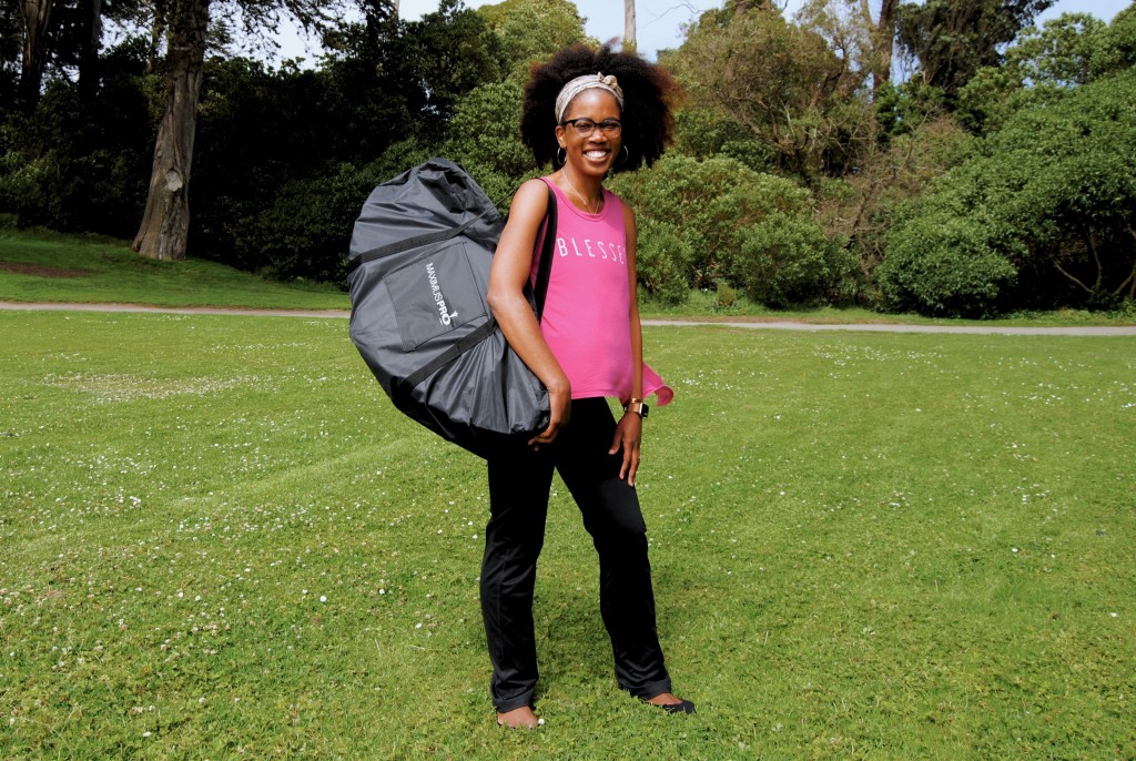 exercise trampoline - although heavy, the rebound fitness maximus pro is easy to pack up...