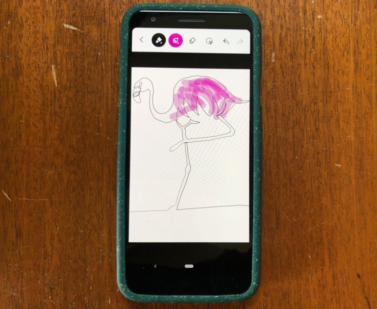 smart pen - each of the apps provides integrated editing tools, like this...