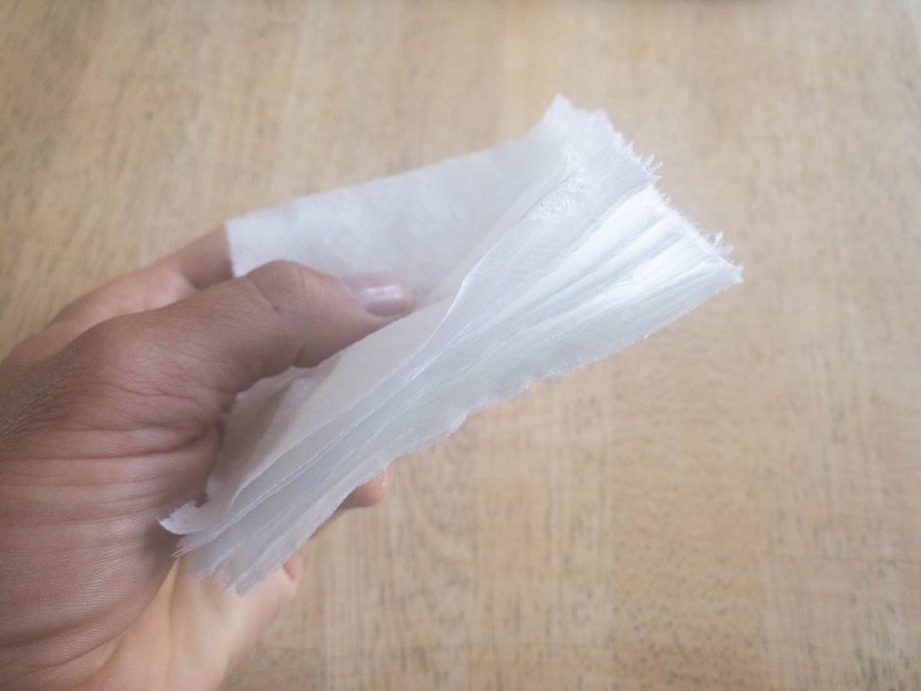 toilet paper - this is a stack containing one sheet from each tested product. all...