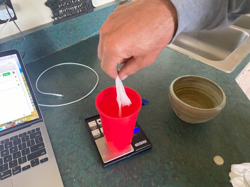 we tested absorption by measuring the amount of water a single sheet...