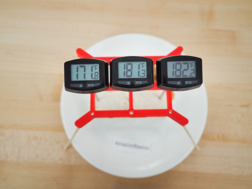 amazon basics microwave 0.7 - again, there was one side that was much cooler than the center and...