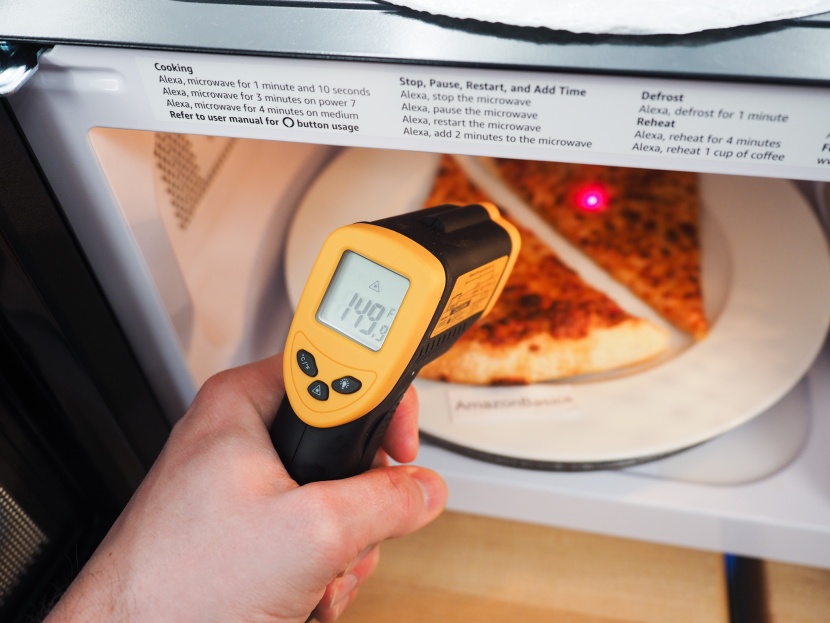 microwave - in our heating tests, we used a laser infrared thermometer to...