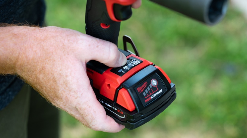 milwaukee m18 fuel 2853-20 - the button to change speeds on the m18 fuel is in a convenient...