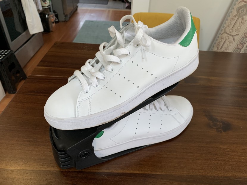we tried a range of large, small, narrow, wide, tall, and short shoe...
