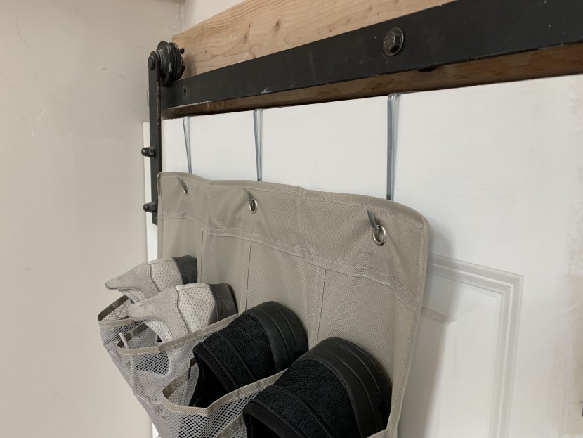 shoe organizer - the amazon basics organizer only takes a matter of seconds to hang...