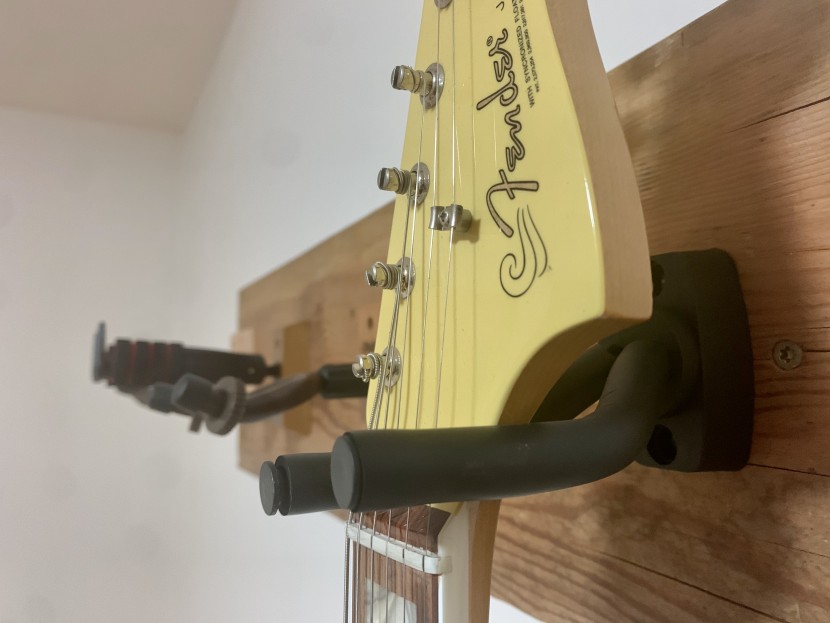 guitar stand - a simple and cheap hanger that holds instruments adequately.