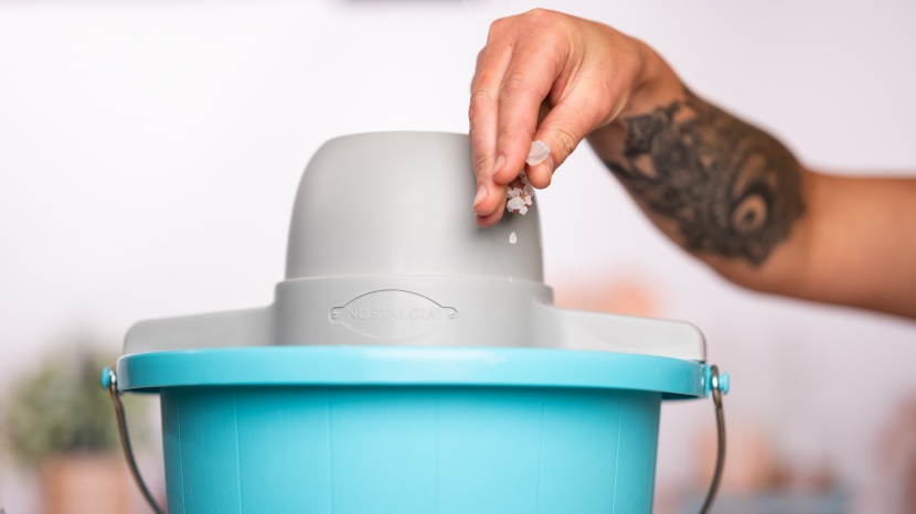 ice cream maker - the nostalgia, a rock salt and ice model, produced excellent ice...