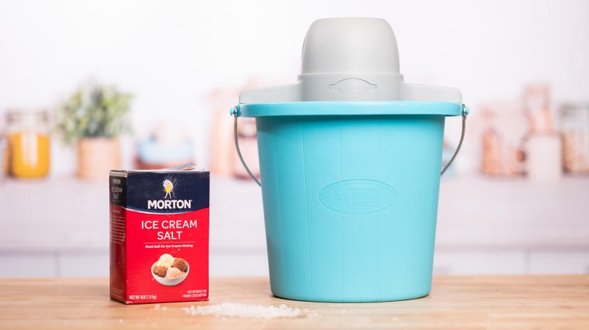 ice cream maker - the nostalgia model makes large and tasty batches of ice cream.