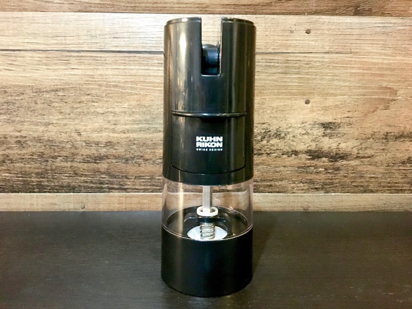 pepper mill - a unique grind arm ratches back and forth, making this pepper mill...