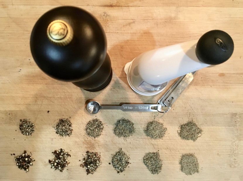 pepper mill - head to head testing proved a good way to tell the differences in...