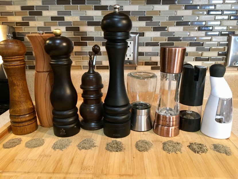 pepper mill - we tested the grind size on each mill starting with fine grinds and...