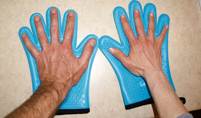 oven mitts - sizing matters. many products&#039; fit favors small and medium-sized...